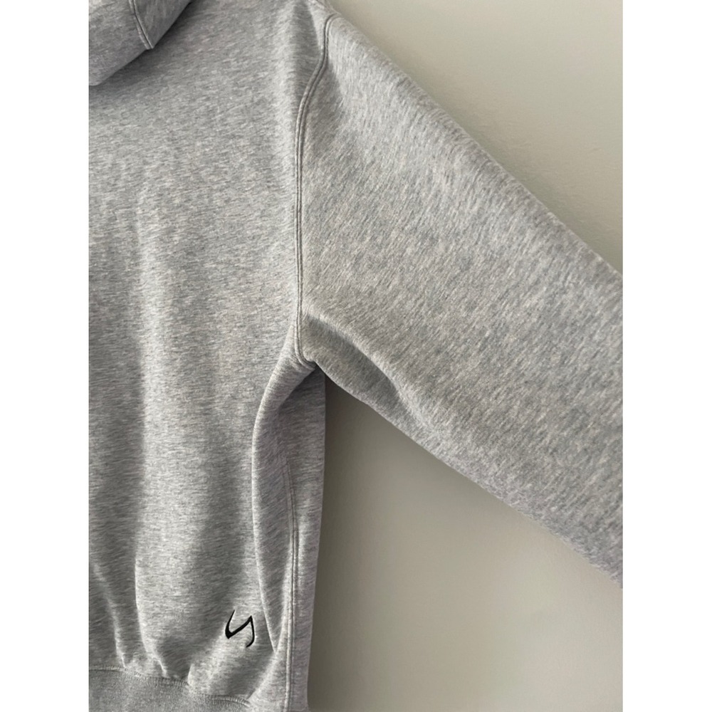 TLF Mens Heather Grey Pullover Hoodie Athleisure Sweatshirt Logo Patch - Picture 8 of 11